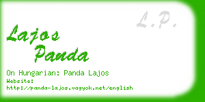 lajos panda business card